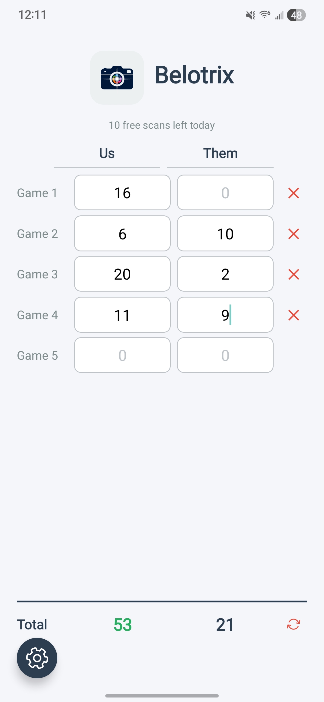 Belotrix App Screenshot - Camera Screen