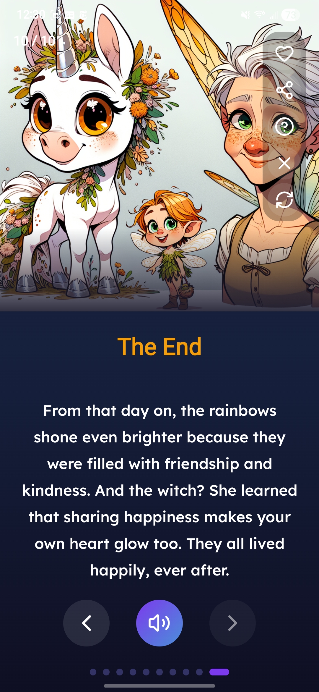 TinyTales App Screenshot - Story View